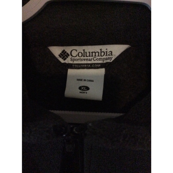 Men's Columbia Charcoal Grey XL Fleece Lightweight Jacket - Picture 2 of 6